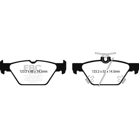 DP42257R Klocki hamulcowe YELLOWSTUFF EBC Brakes Subaru Impreza Levorg VM Outback XV Subaru Ascent Forester SK Legacy Outback WRX Forester Forester e-