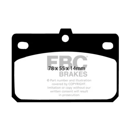 DP166 Klocki hamulcowe ULTIMAX2 EBC Brakes Toyota Corolla KE25 Corolla KE30 Corolla KE35 Corolla KE36