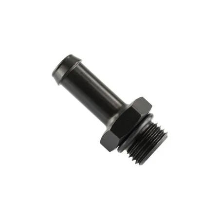 10mm 3/8"" Hose End to -6 AN ORB Male Straight Black TS-OH-0610-BK