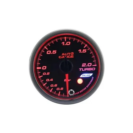 Wskaźnik New Auto Gauge Boost seria Stepper Motor Peak 52mm bursztynowy