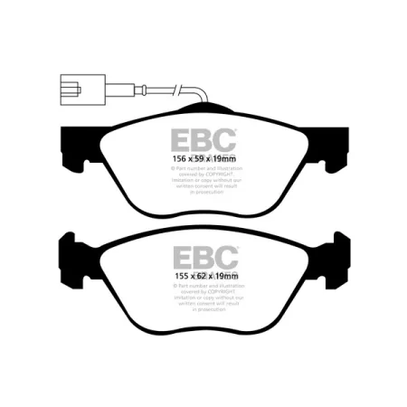 DP1571 Klocki hamulcowe ULTIMAX2 EBC Brakes Alfa Romeo 156 GT Spider