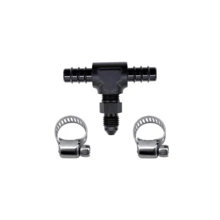 Fuel T Fitting 5/16 Hose Barb to AN4 Male Nitrous Express NX 15235