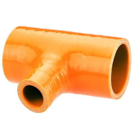 Trójnik silikonowy T-Piece 70/32mm Pomarańczowy