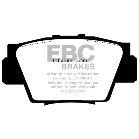 DP4873R Klocki hamulcowe YELLOWSTUFF EBC Brakes Honda NSX ACURA NSX