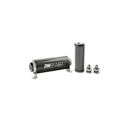 DeatschWerks In-Line Fuel Filter Kit -6AN 40 Micron 160mm
