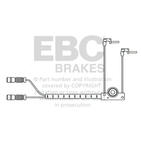 EFA112 Czujnik zużycia klocków hamulcowych EBC Brakes Mercedes-Benz GWagon W460 G200 GWagon W460 G230 GWagon W460 G240 D GWagon W460 G250 D GWagon W46