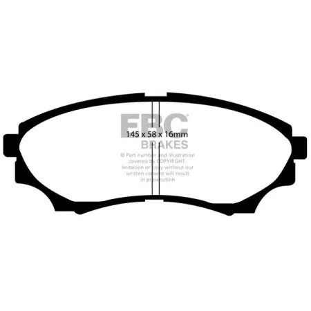 DP41921R Klocki hamulcowe YELLOWSTUFF EBC Brakes Ford Ford COMMERCIAL Ranger Mazda COMMERCIAL B2500 Pick Up Everest 1st Gen U268 BT5