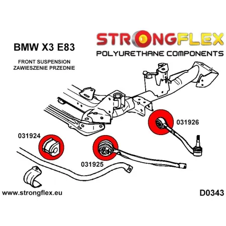 031925A: Tuleja przedniego zawieszenia - przednia SPORT BMW x3