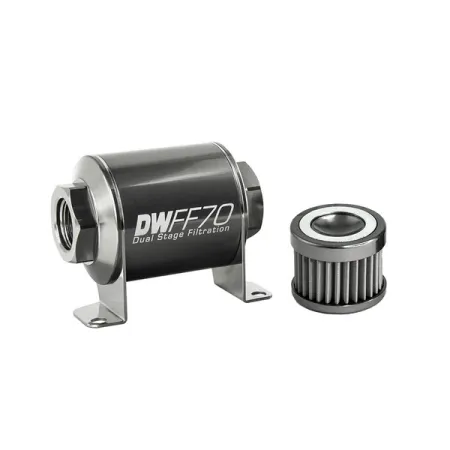 DeatschWerks In-Line Fuel Filter Kit -10AN Female 40 Micron 70mm