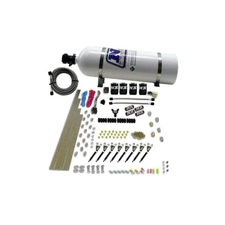 8 Cylinder VXL Direct Port 4 Solenoids with 15Lb Bottle 200-500Hp Jetting Nitrous Express NX 80019-15
