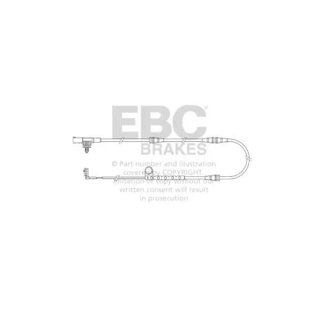 EFA125 Czujnik zużycia klocków hamulcowych EBC Brakes Land Rover Range Rover Sport L320 Land Rover Range Rover Sport