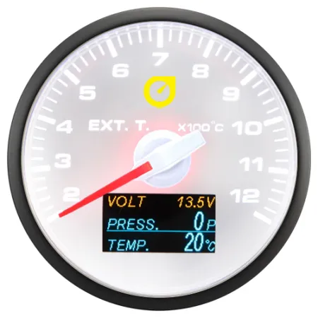 Auto Gauge 60mm - 4in1 Wskaźnik EGT Napięcia Ciśnienia Temperatury