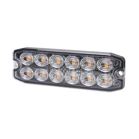 Lampa Ostrzegawcza Kogut LED Purelux Strobe Ultra Slim 12V 24V 111mm 15W