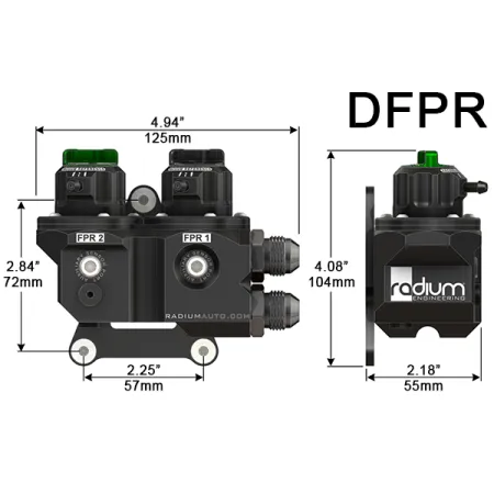 DFPR Dual Fuel Pressure Regulator Radium Engineering 20-1102