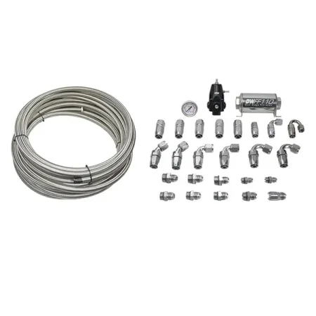 DeatschWerks Return Plumbing Kit PTFE 8AN Feed 6AN Return for Chevrolet and Cadillac 2016-2022