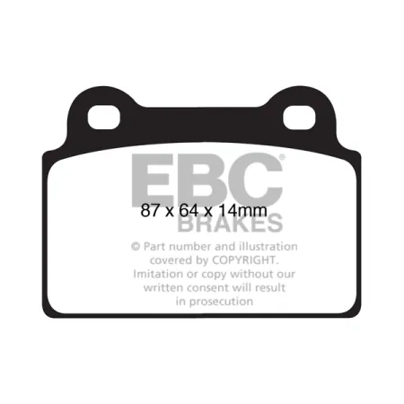 DP81985RP1 Sportowe klocki hamulcowe RP-1 Racing EBC Brakes Mitsubishi Lancer Evo 10 Mitsubishi Lancer Evo 1