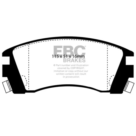 DP988 Klocki hamulcowe ULTIMAX2 EBC Brakes Nissan Sunny Y10 Sunny N14 Nissan COMMERCIAL Sunny Van