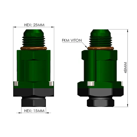 Zawór zwrotny adaptera wylotu pompy paliwa AN6 Radium Engineering