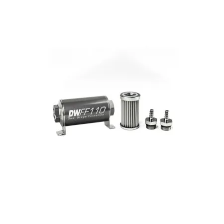 DeatschWerks In-Line Fuel Filter Kit 5/16IN 5 Micron 110mm