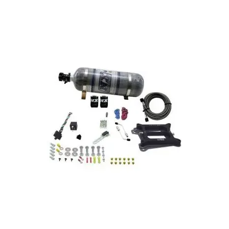 4150 Conventional Plate System Gasoline Stage 6 50-300Hp with 12Lb Carbon Bottle Nitrous Express NX 30040-12