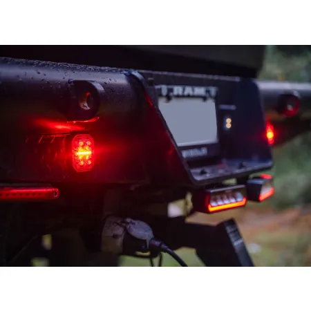 Lampa Ostrzegawcza Pozycyjna LED Purelux Ultra Slim Square Biała / Czerwona 12V 24V 60mm 8W