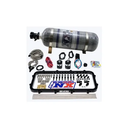 Direct Port Dry Holley High Ram Plate Nitrous System 12LB Nitrous Express NX 20963-12