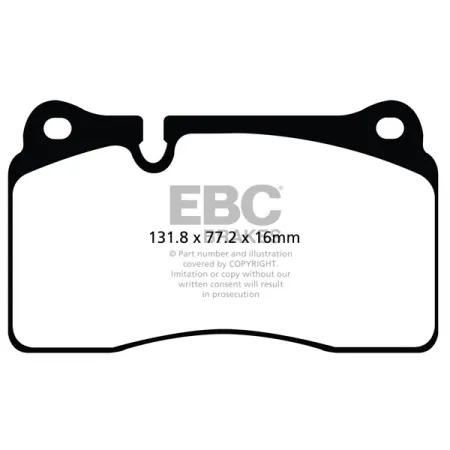 DP82070RP1 Sportowe klocki hamulcowe RP-1 Racing EBC Brakes AC MK VI Aston Martin DB9 Vantage Audi RS3 8P TTRS quattro 8J TTRS quattro Plus 8J BMW ALP