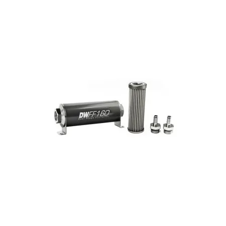 DeatschWerks In-Line Fuel Filter Kit 3/8IN 40 Micron 160mm