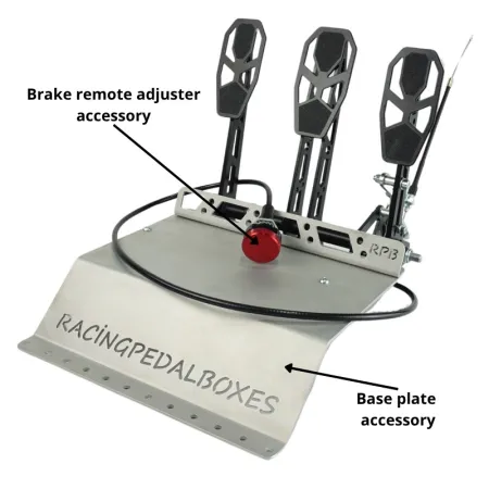 Odwrócony Pedalbox Mocowany do Podłogi z Podparciem Stopy RacingPedalBoxes - Czarny