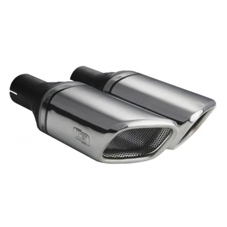 Uniwersalna końcówka tłumika prostokątna 105×80mm długość 200mm średnica montażowa 60mm