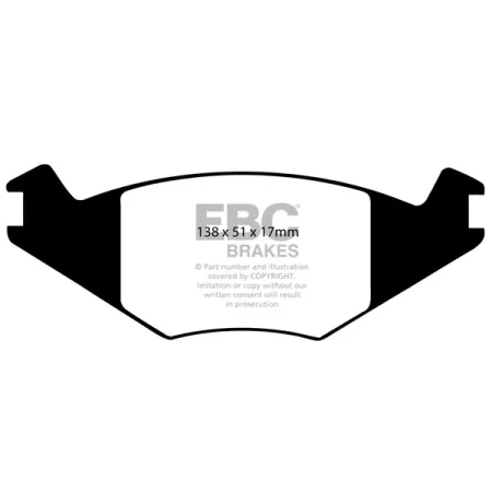 DP515 Klocki hamulcowe ULTIMAX2 EBC Brakes Seat Cordoba Ibiza 6K Volkswagen Derby Golf Mk2 Jetta Mk2 Polo 86C Volkswagen COMMERCIAL Golf Van Polo Van