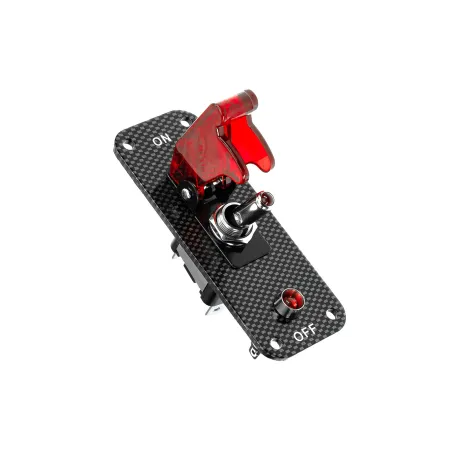 Włącznik dźwigniowy z diodą zabezpieczony osłoną 12V