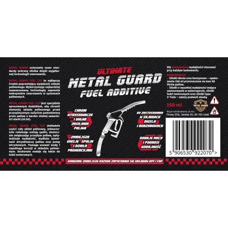 Dodatek Do Paliwa Metal Guard Fuel CLP 200 ml czyści układ paliwowy i wzbogaca 200ml