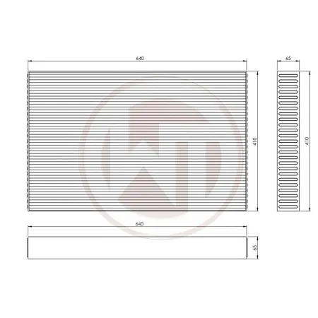 Competition Intercooler Core Wagner Tuning 640x410x65
