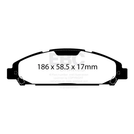 DP83039RPX Sportowe klocki hamulcowe RP-X Racing EBC Brakes Ford Mustang 6th Generation