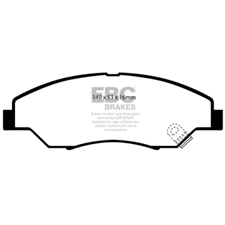 DP1404 Klocki hamulcowe ULTIMAX2 EBC Brakes KIA Retona Sportage K0