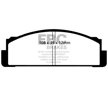 DP4116R Klocki hamulcowe YELLOWSTUFF EBC Brakes Abarth A112 AUTOBIANCHI A111 A112 Primula Fiat 124 124 Special 124 Coupe 124 Spider 125 127 128 131 13