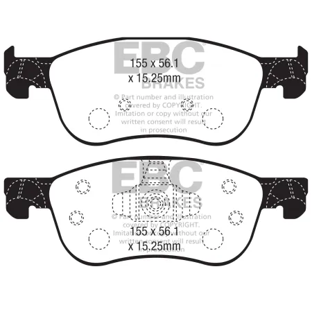 DP42353R Klocki hamulcowe YELLOWSTUFF EBC Brakes Ford Fiesta MK8 Active