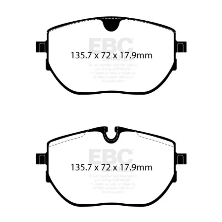 DPX2433 Klocki hamulcowe ULTIMAX2 EBC Brakes Volkswagen California T6.1 Caravelle T6.1 Volkswagen COMMERCIAL Transporter Kombi/Camper T6.1