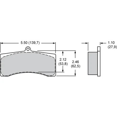 Klocki hamulcowe Wilwood 15J-10004K PolyMatrix J 9728 High-Temperature Racing Pads 1.10