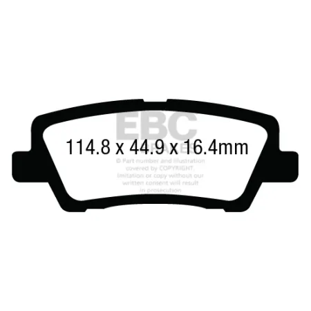 DP43012R Klocki hamulcowe YELLOWSTUFF EBC Brakes Cadillac ATS CTS CTS Vsport Cadillac ATS CTS CTS Vsport