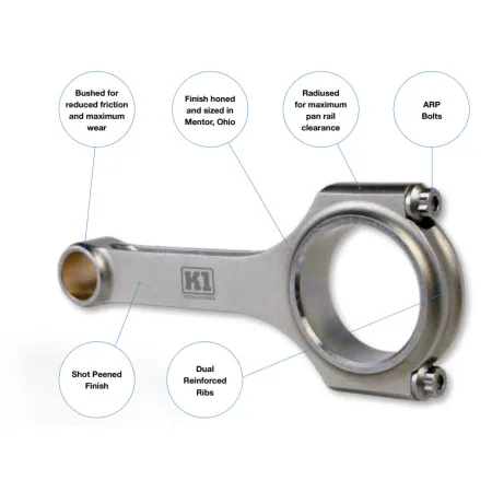Korbowody H-Beam Billet K1, Mazda FS-DE Dł. 135 Pin 19mm