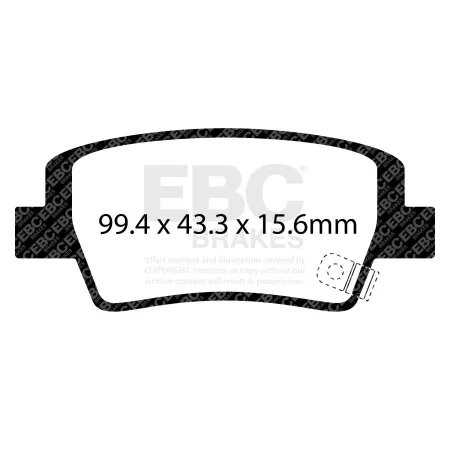 DP43154R Klocki hamulcowe YELLOWSTUFF EBC Brakes Hyundai I20 N 1.6 Turbo Petrol 2021