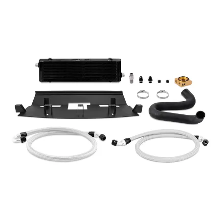 Mishimoto 18+ Ford Mustang GT Oil Cooler Kit Black Thermostatic