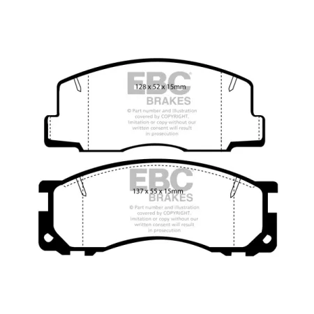 DP2876 Klocki hamulcowe GREENSTUFF EBC Brakes Toyota Estima Lucida Previa Toyota Previa