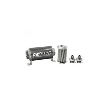 DeatschWerks In-Line Fuel Filter Kit -6AN 10 Micron 110mm