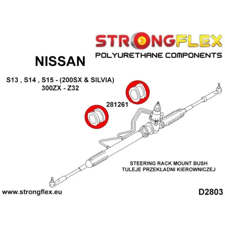 281261B: Tuleje przekładni kierowniczej Nissan 200SX S13