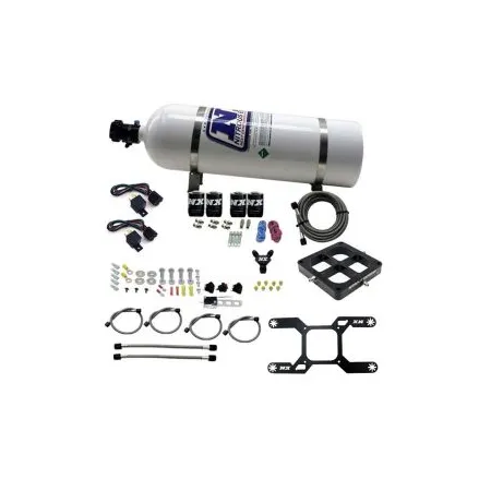 4500 Billet Crossbar Plate System Dual Stage 100-1000Hp with 15Lb Bottle Nitrous Express NX 66047-15