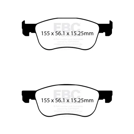 DP82353RPX Sportowe klocki hamulcowe RP-X Racing EBC Brakes Ford Fiesta Mk8 ST Fiesta Mk8