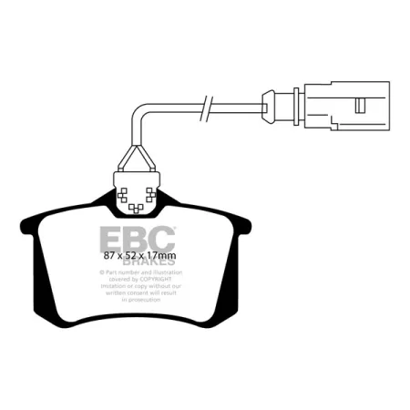 DP1412 Klocki hamulcowe ULTIMAX2 EBC Brakes Ford Galaxy Mk1 Seat Alhambra 7M Volkswagen Sharan 7M